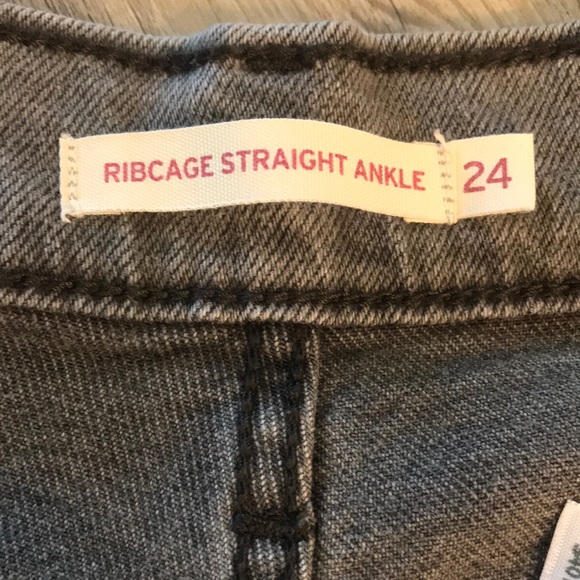 Levi’s Ribcage Straight Ankle Jeans | Size 24 | Gray | High Rise - Picture 4 of 15